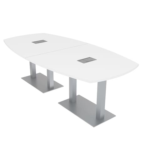 Skutchi Designs 45 in W, 96 in L, 29 in H, Engineered Wood Top, White HAR-ABOT-46X92-DOU-ELEC-XD09